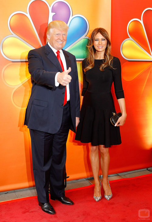 Donald J. Trump y Melania Trump en los Upfronts 2012 de NBC