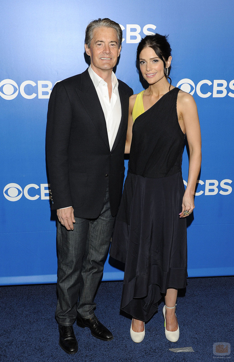 Kyle MacLachlan y Janet Montgomery de 'Made in Jersey' en los Upfronts de CBS