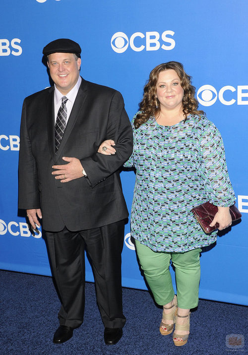 Billy Gardell y Melissa McCarthy en los Upfronts 2012 de CBS