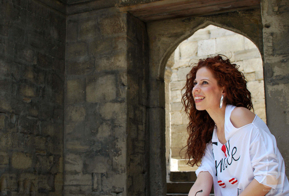 Pastora Soler en la mezquita de Baku