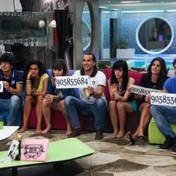 Los concursantes de 'Gran Hermano 12+1' muestran sus números para ser votados