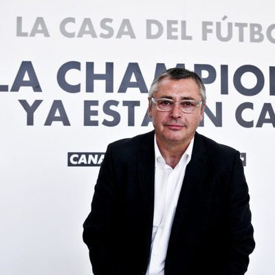 Michael Robinson en la presentación de "La Champions ya está en casa"