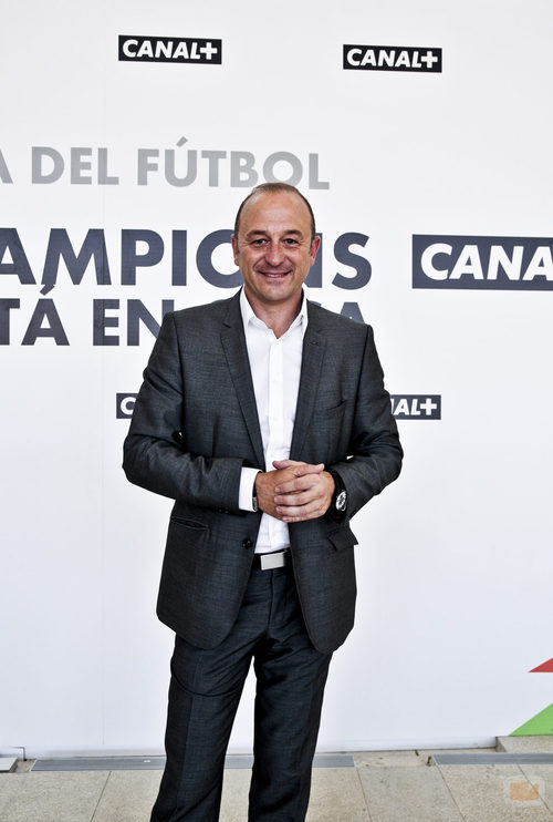 Nacho Aranda en la presentación de la Champions de Canal+