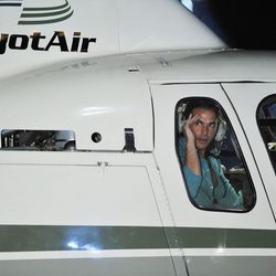 Pepe Flores en el helicóptero del ganador de 'Gran Hermano 12+1'