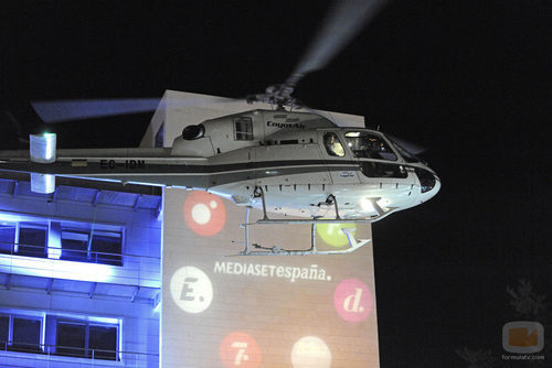 El helicóptero del ganador de 'Gran Hermano 12+1' llega a Telecinco