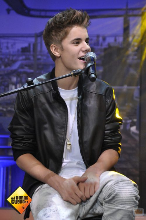 Justin Bieber en plena actuación en el programa de Pablo Motos