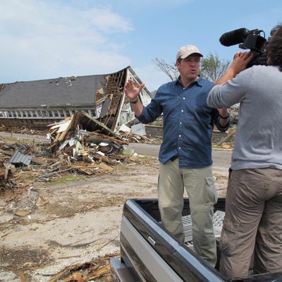 Mario Picazo, grabando 'Climas extremos'