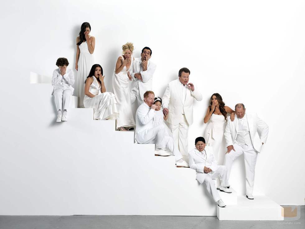 Divertida imagen promocional con los protagonistas de 'Modern Family'