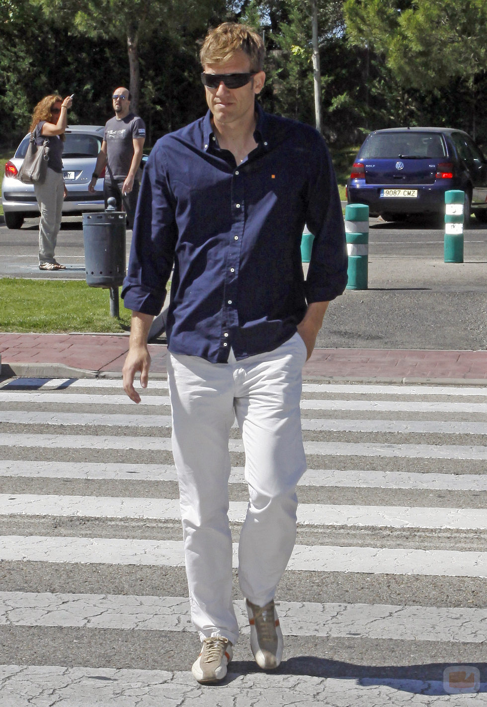 Óscar Martínez en el funeral de Pedro Rodríguez