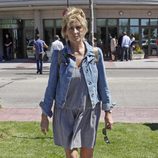 Mercedes Milá en el funeral de Pedro Rodríguez