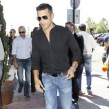 Jesús Vázquez en el funeral de Pedro Rodríguez