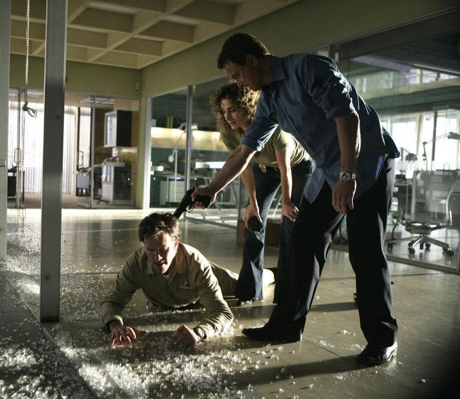 Gary Sinise y Melina Kanakaredesítulo en la serie 'CSI: NY'
