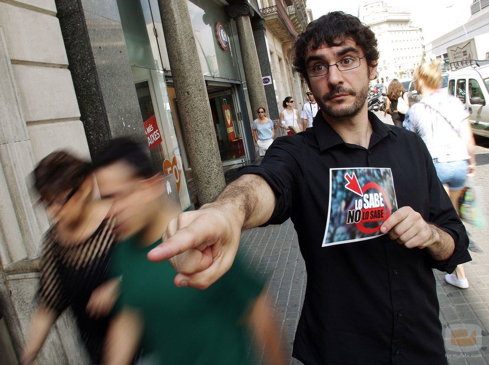 Juanra Bonet en plena acción durante 'Lo sabe, no lo sabe'