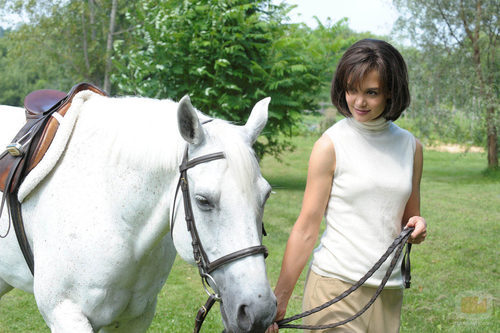 Jackie Kennedy pasea con su caballo 