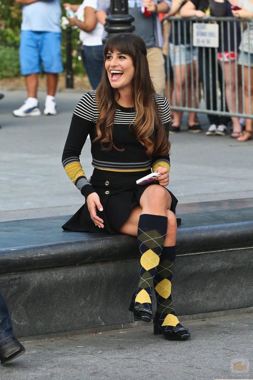 Lea Michele rueda en Nueva York la cuarta temporada de 'Glee'