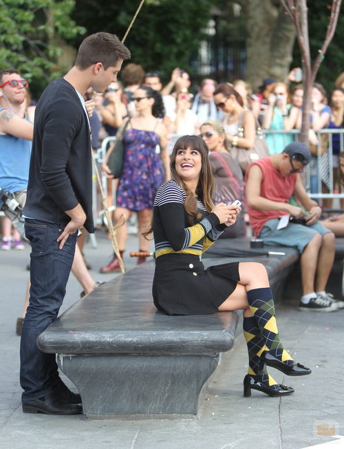 Lea Michele con Dean Geyer, su nuevo interés amoroso en 'Glee'