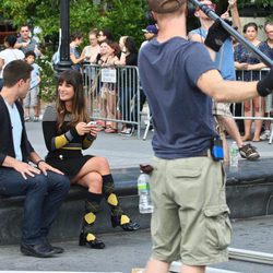 Lea Michele y Dean Geyer ruedan en Washington Square lo nuevo de 'Glee'