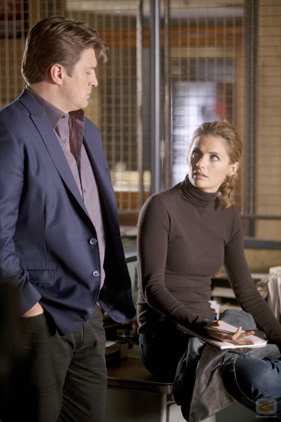 Richard y Gina en una escena de 'Castle'