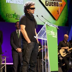 Pablo Ibáñez agradece el premio Mainat para 'El hormiguero'