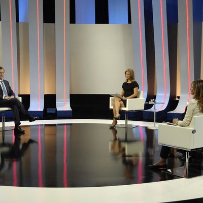 María Casado y Mariano Rajoy en un momento de la entrevista