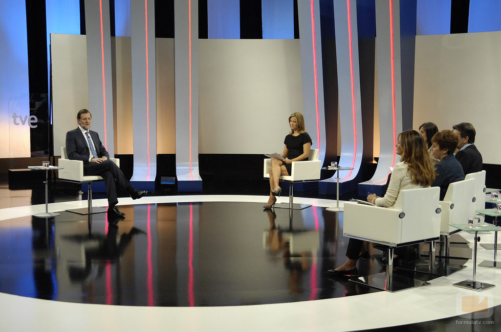 María Casado y Mariano Rajoy en un momento de la entrevista
