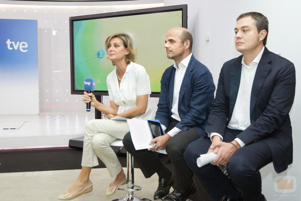 Montse Abad, Ignacio Corrales y Ricardo Villa en la presentación de La 2