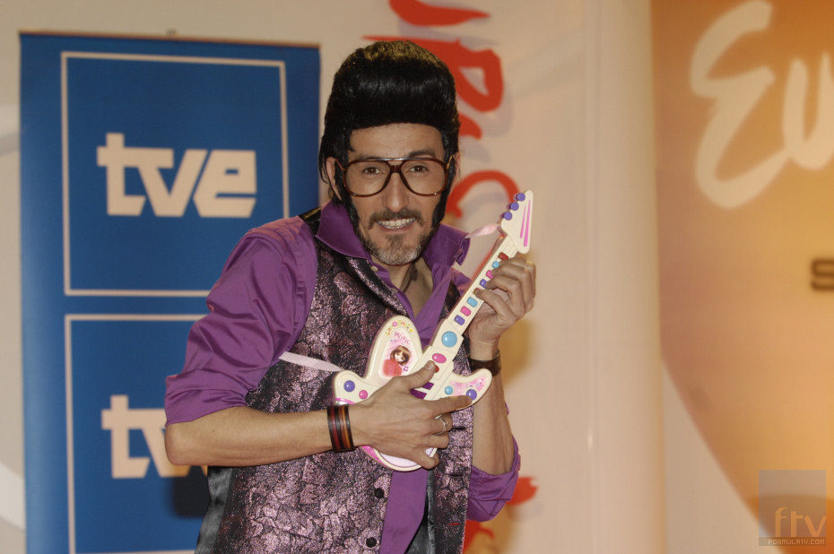 Rodolfo Chikilicuatre en TVE presentando su tema para Eurovisión 2008