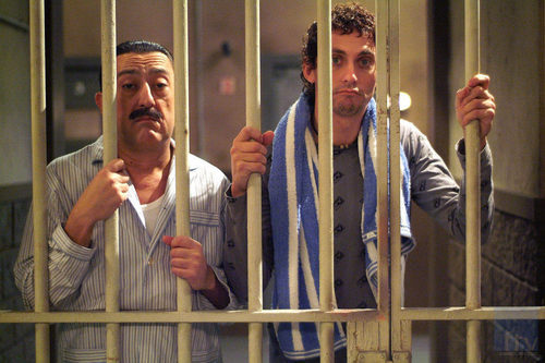 Mauricio Colmenero y Luisma en la cárcel en 'Aída'