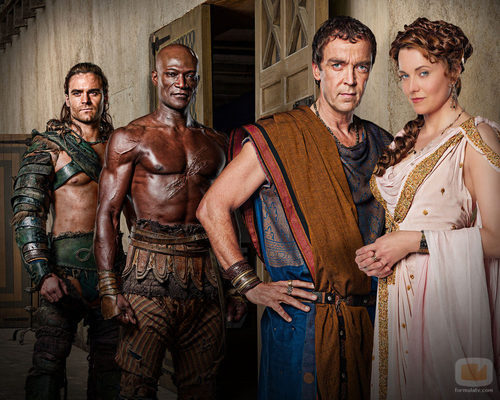 Cuarteto protagonista de 'Spartacus: Dioses de la arena'