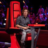 David Bisbal en su silla giratoria de 'La Voz'