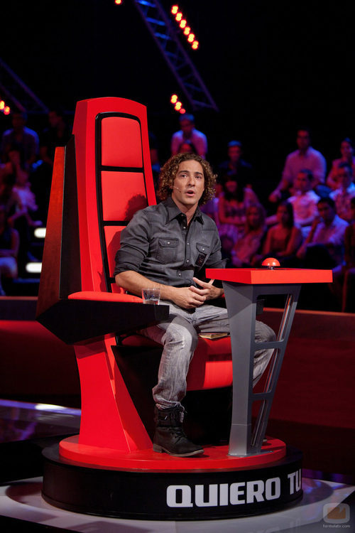 David Bisbal en su silla giratoria de 'La Voz'