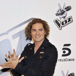 David Bisbal durante la rueda de prensa de 'La Voz'