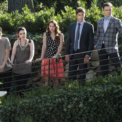 Penn Badgley, Michelle Trachtenger, Leighton Meester, Chace Crawford y Ed Westwick