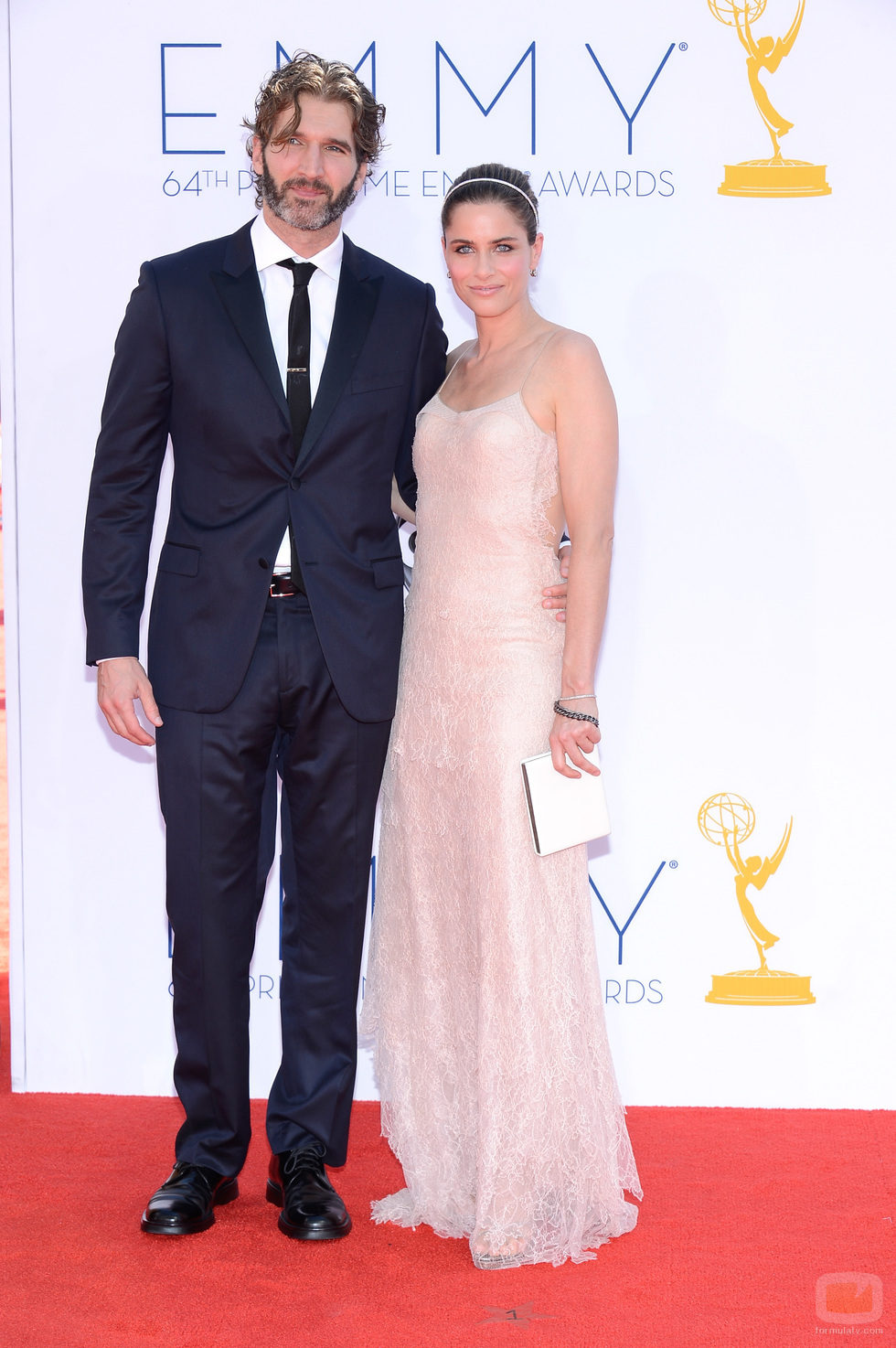 David Benioff y Amanda Peet en los Emmy 2012