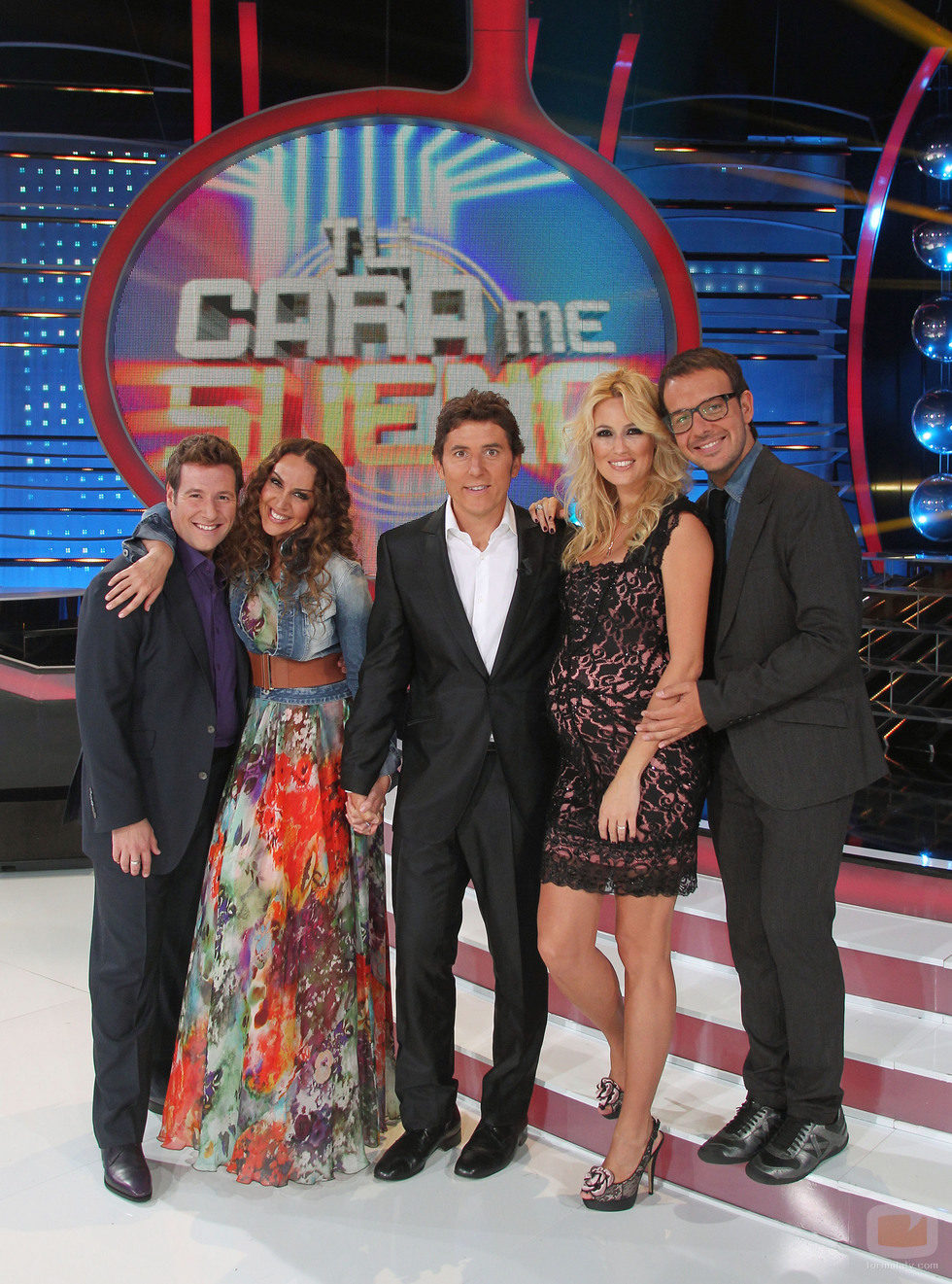 Manel Fuentes con el jurado de la segunda edición de 'Tu cara me suena'