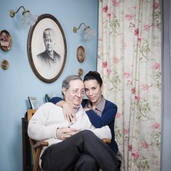 Manolita junto a su suegro Pelayo en 'Amar es para siempre'