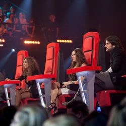 Los jueces en la primera gala en directo de 'La Voz'