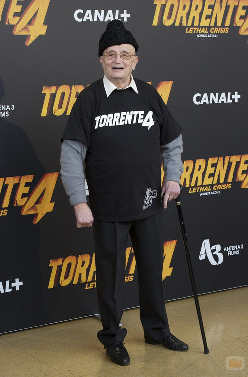 Tony Leblanc en el estreno de 'Torrente 4'