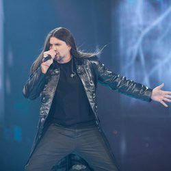 Rafa durante su actuación en Los Directos de 'La Voz'