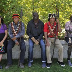 Encuentro entre las tribus Shiwiar y Suri en la grabación de la segunda temporada de 'Perdidos en la ciudad'