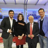 Màxim Huerta, Ana Rosa Quintana, el Padre Ángel y Joaquín Prat