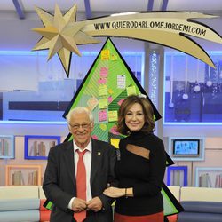 El Padre Ángel y Ana Rosa Quintana