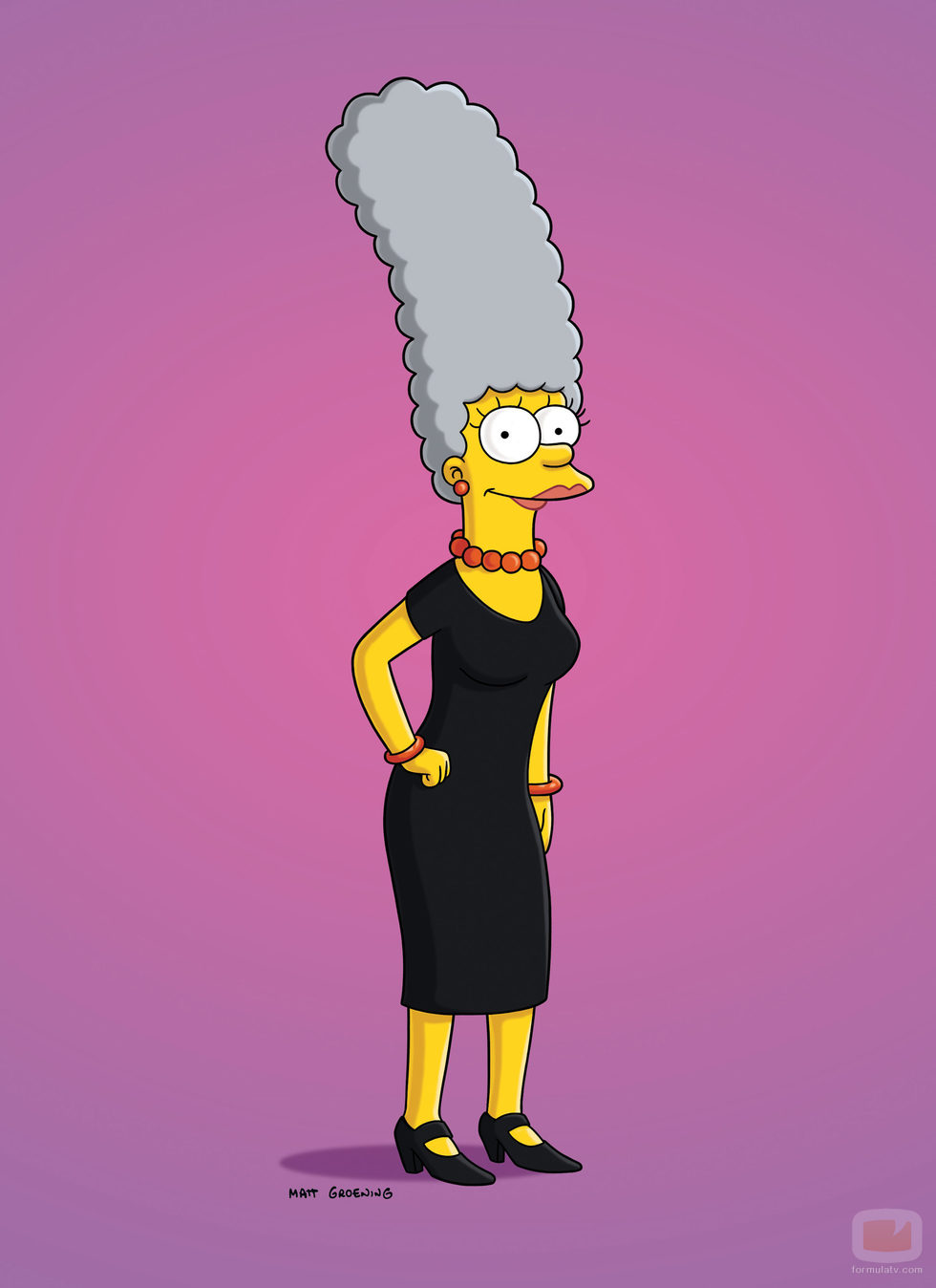 Marge Simpson viste de negro en la temporada 22 de 'Los Simpson'