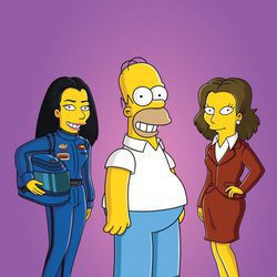 Homer Simpson con dos nuevas amigas en la temporada 22 de 'Los Simpson'
