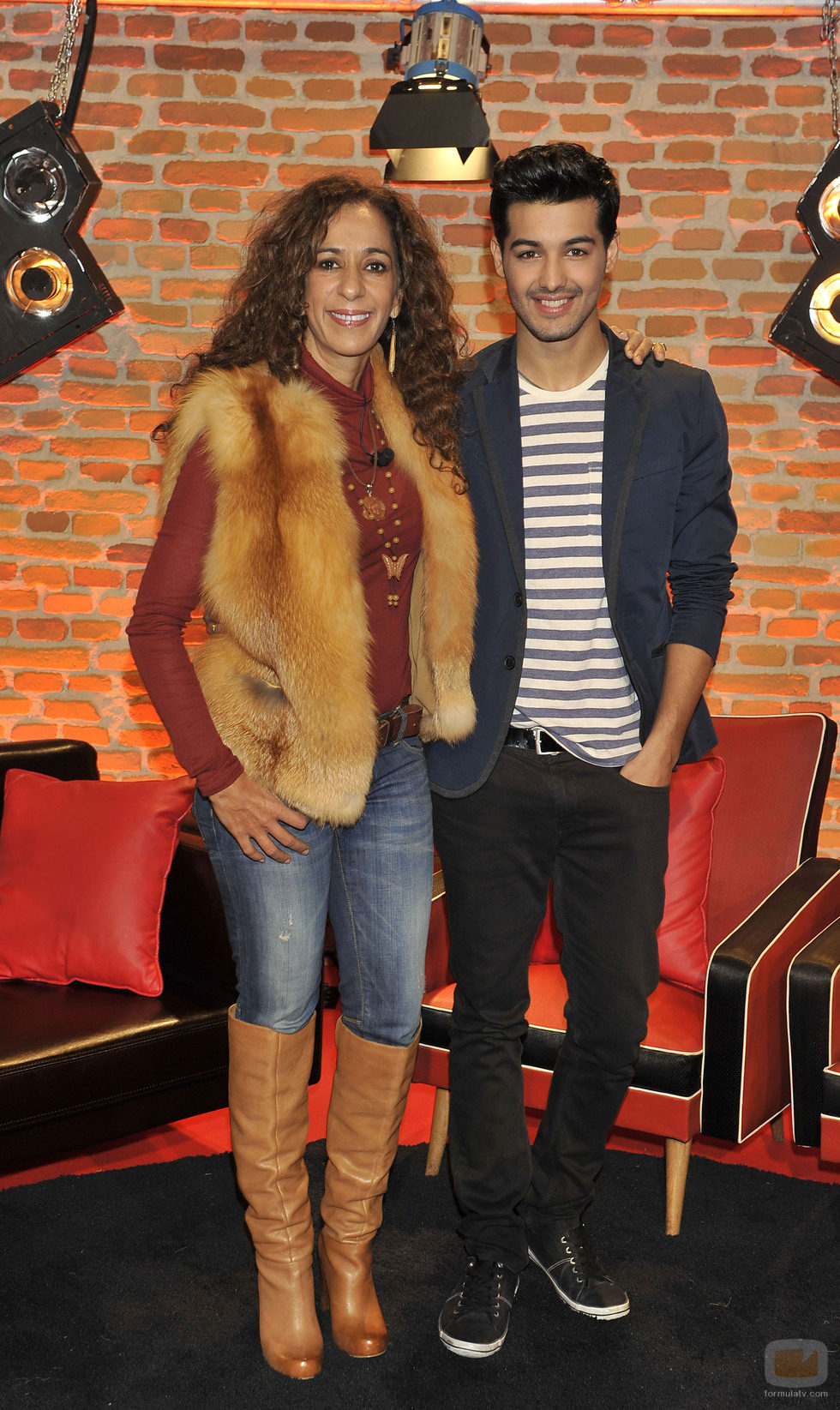 Rosario Flores y su finalista Jorge González