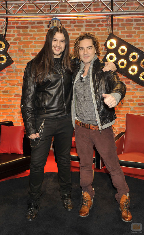 David Bisbal y su finalista Rafa Blas