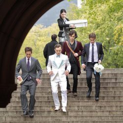 Jack Bass, Chuck, Dan, Nate y Georgina en el último capítulo de 'Gossip Girl'