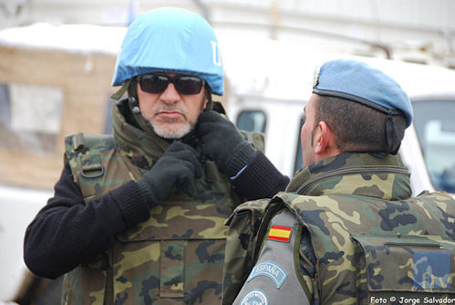 Javier Sardá se ata el casco en el Líbano