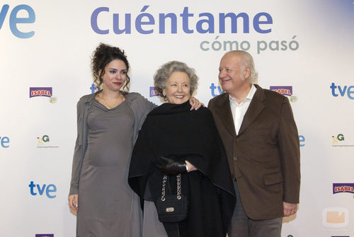 Ana Arias, María Galiana y Juan Echanove en la preestreno de la 14ª temporada de 'Cuentame cómo pasó'