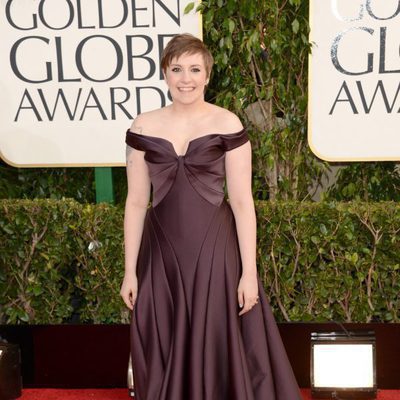 Lena Dunham de 'Girls' en los Globos de Oro 2013